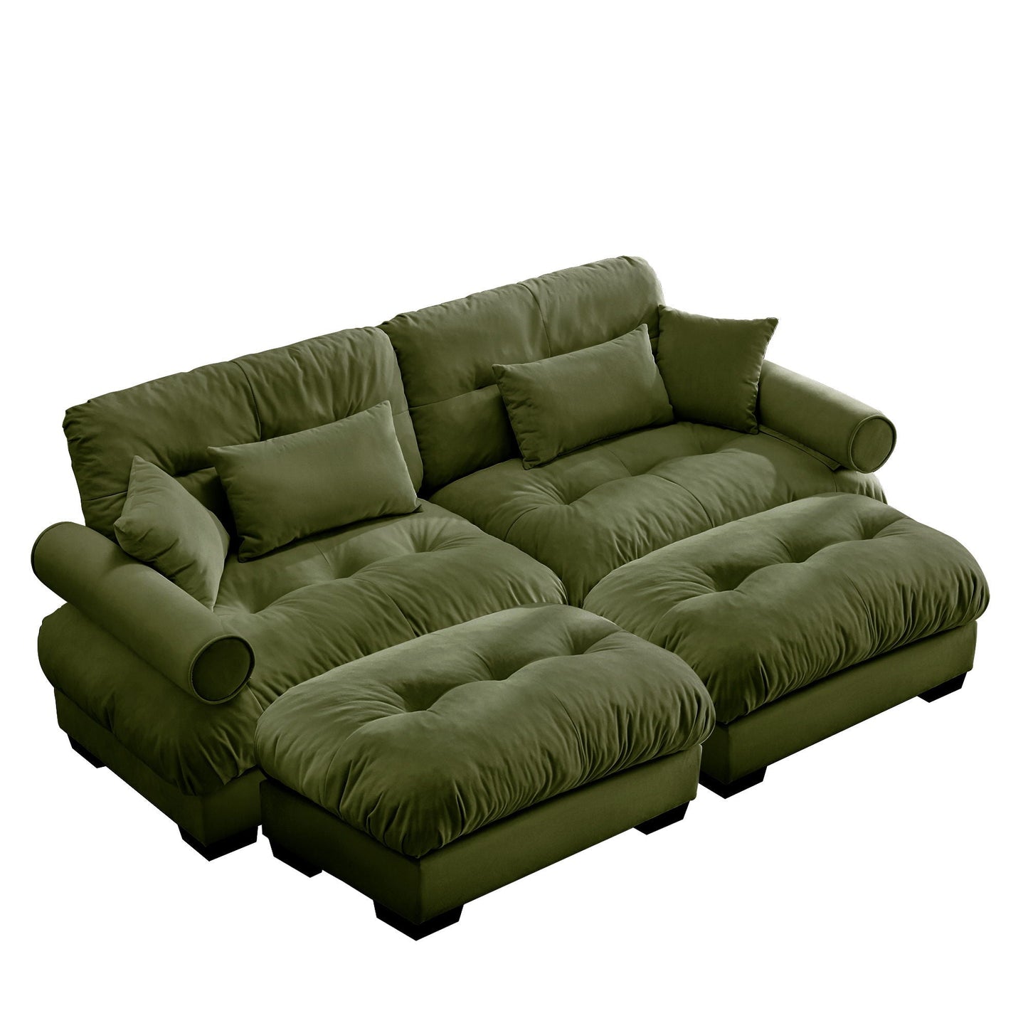 Super Comfort Oversized Modular Sectional Sofa With Movable Ottoman - Snoozhouse