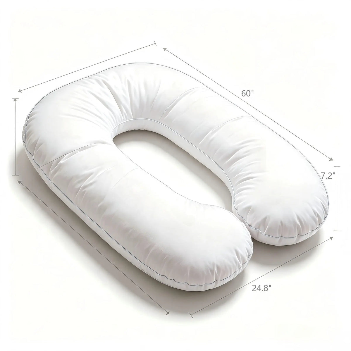 U - Shape Pregnancy Body Pillow For Side Sleeper Support - White US Pride