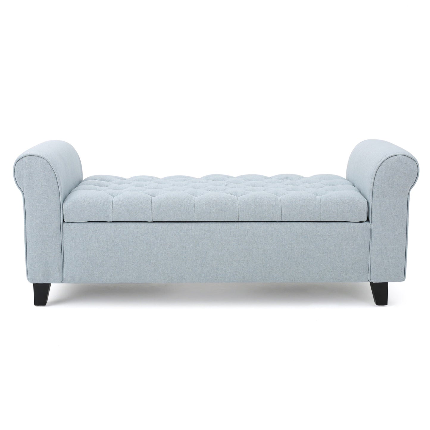 Hayes - Contemporary Armed Storage Bench With Rolled Arms And Button Tufting Noble House