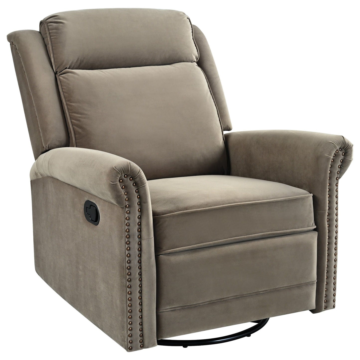 360 Degrees Swivel Recliner Manual Rocking Recliner Home With Adjustable Backrest Noble House