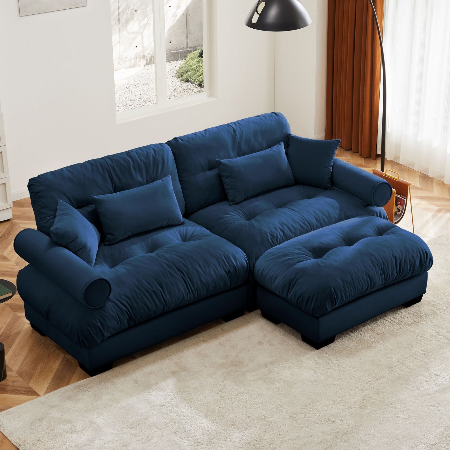 Super Comfort Oversized Modular Sectional Sofa With Movable Ottoman - Snoozhouse