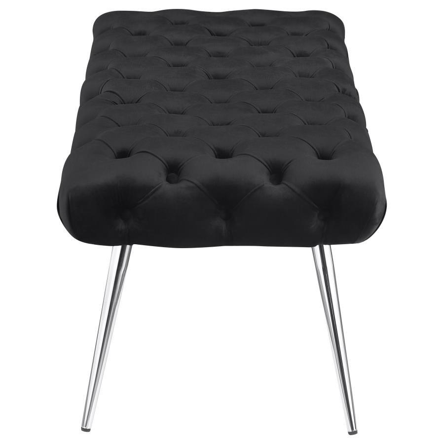 Ella - Upholstered Tufted Bench Metal Legs Coaster Fine Furniture