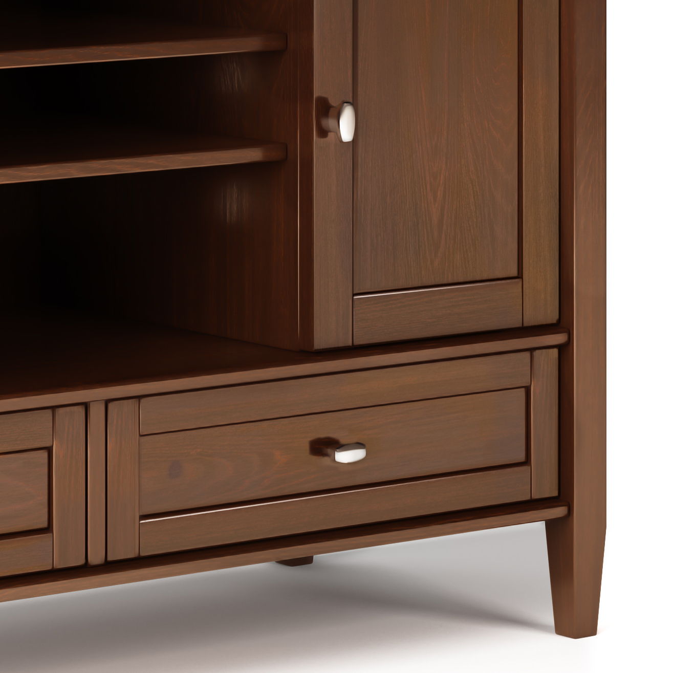 Warm Shaker - Transitional Style TV Media Stand Simpli-Home