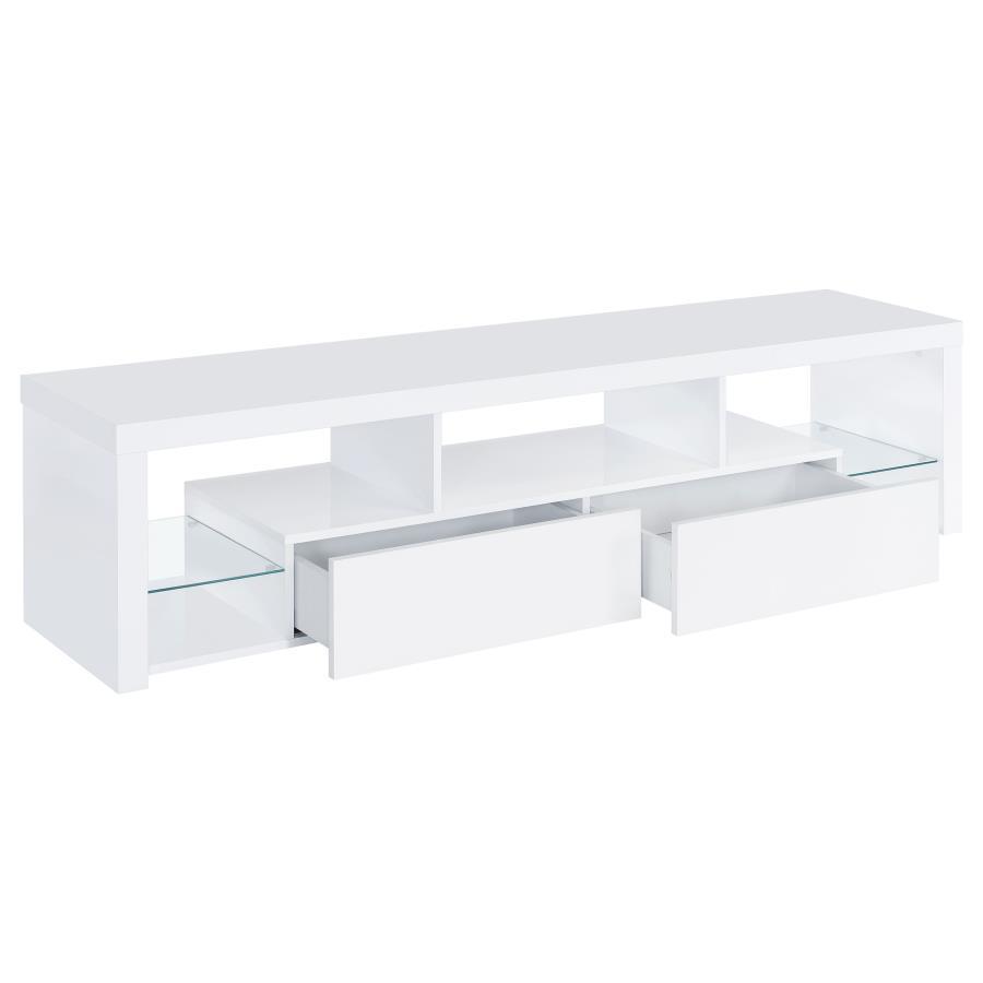 Jude - 3 Piece TV Entertainment Center - White High Gloss Coaster Fine Furniture