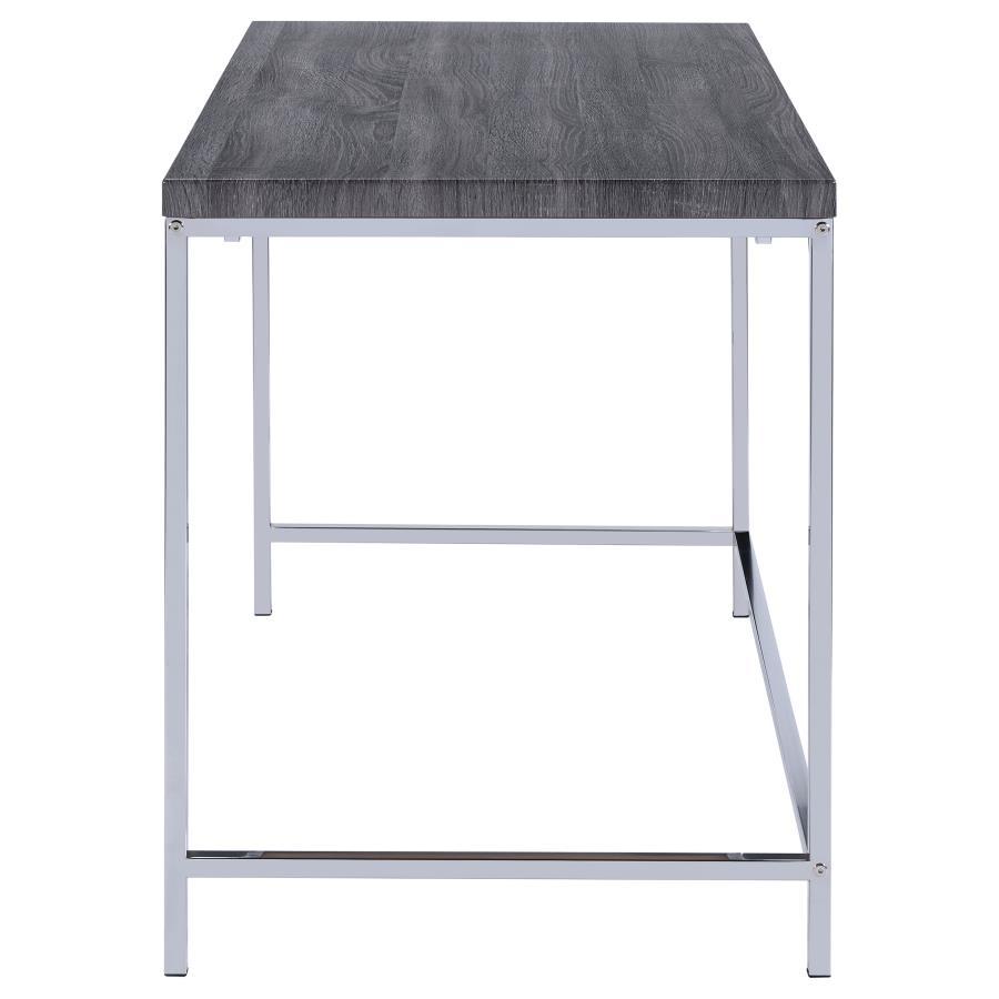 Kravitz - 1-Shelf Writing Desk - Weathered Gray CoasterEssence