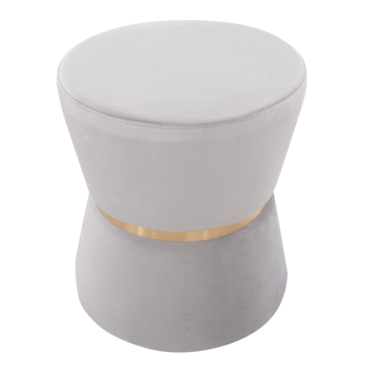 Gemma - Contemporary / Glam Ottoman - Silver / Gold Lumi Source