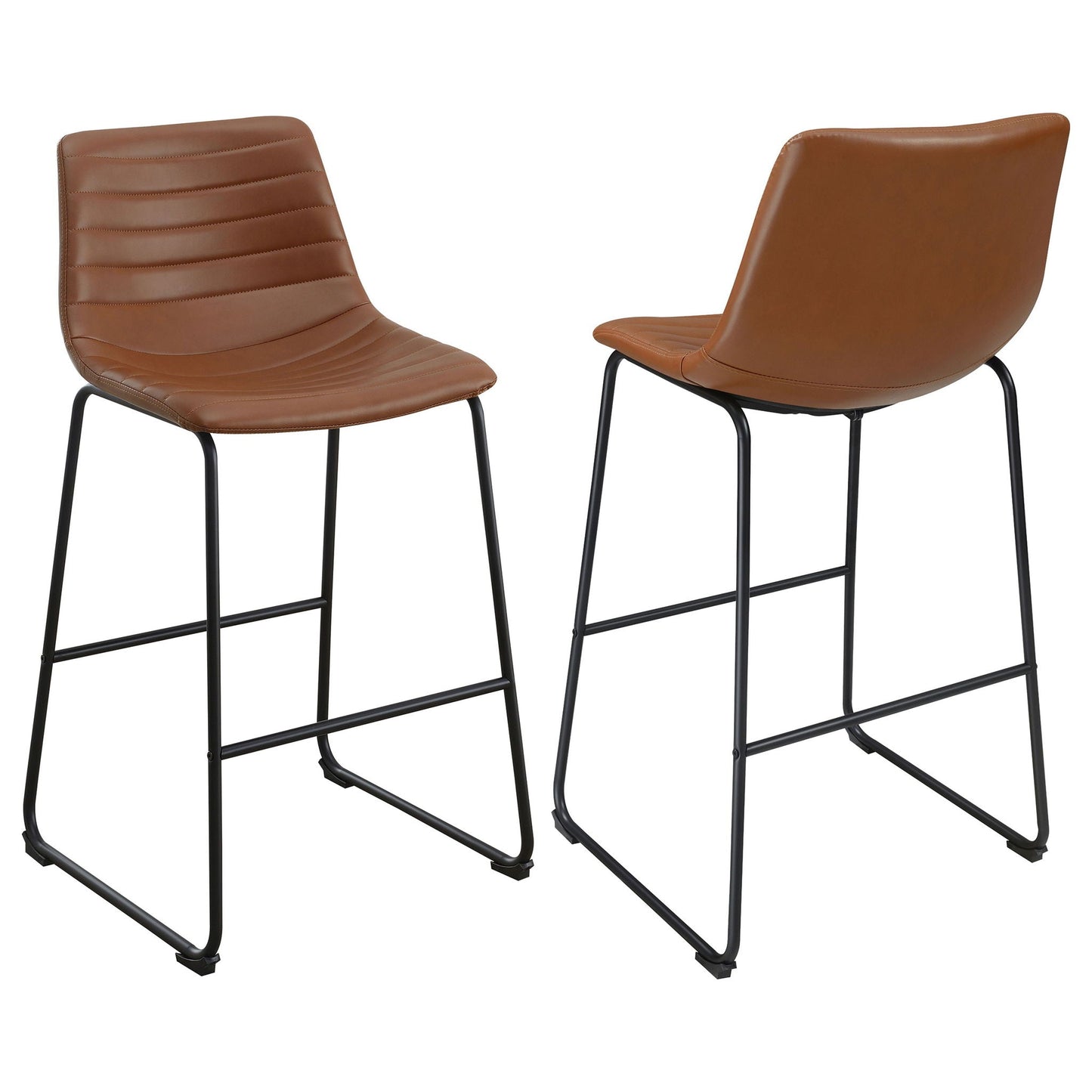 Zuni - Faux Leather Upholstered Bar Chair (Set of 2) CoasterEveryday