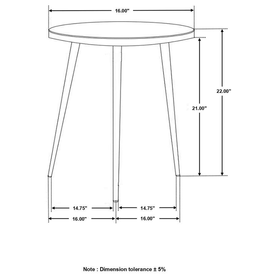 Acheson - Round Marble Top Side Table - White And Gold CoasterEveryday