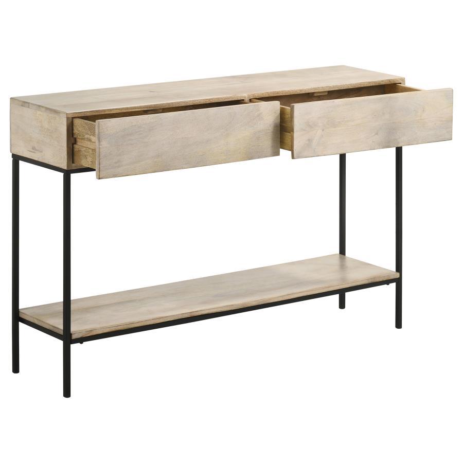Rubeus - 2-Drawer Wood Entryway Console Table - White Washed CoasterEssence