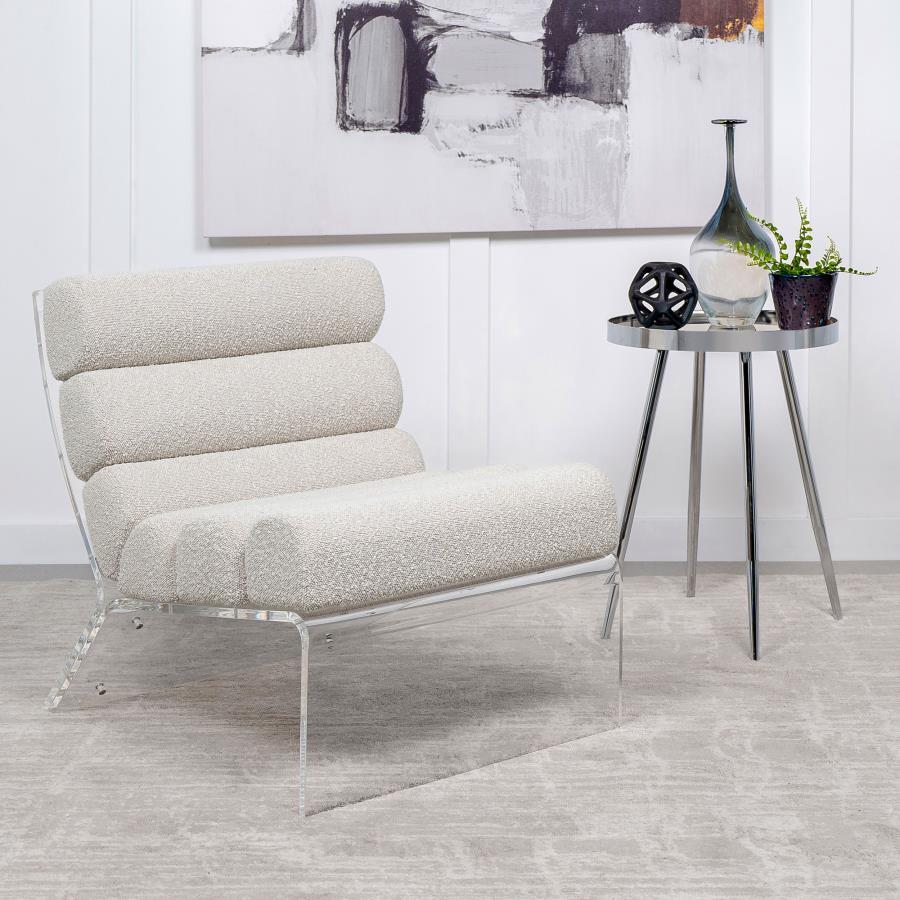 Serreta - Boucle Upholstered Armless Acrylic Chair Coaster Fine Furniture
