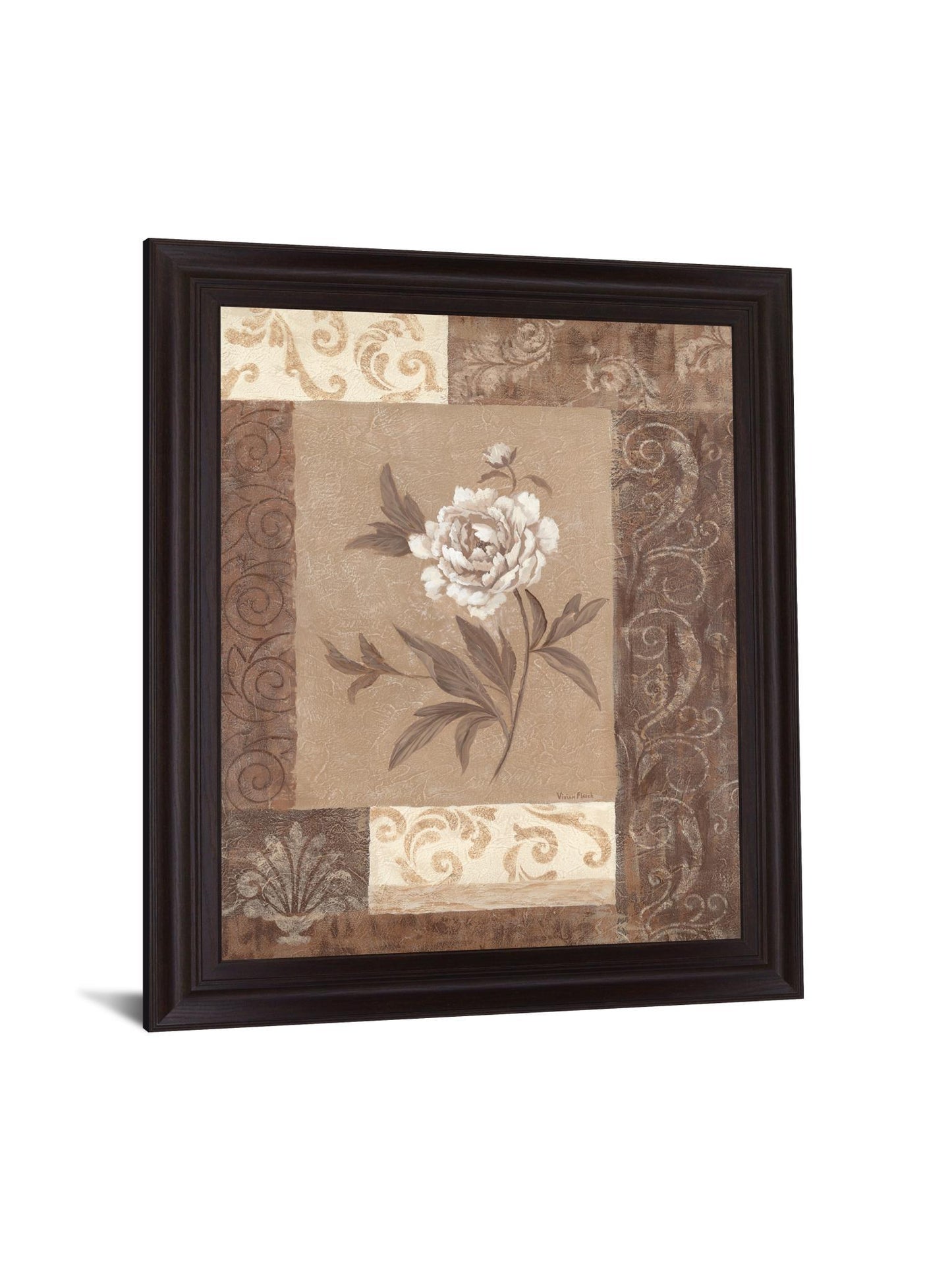 Sepia Blossom - 28" x 34" Framed Wall Art Classy Art
