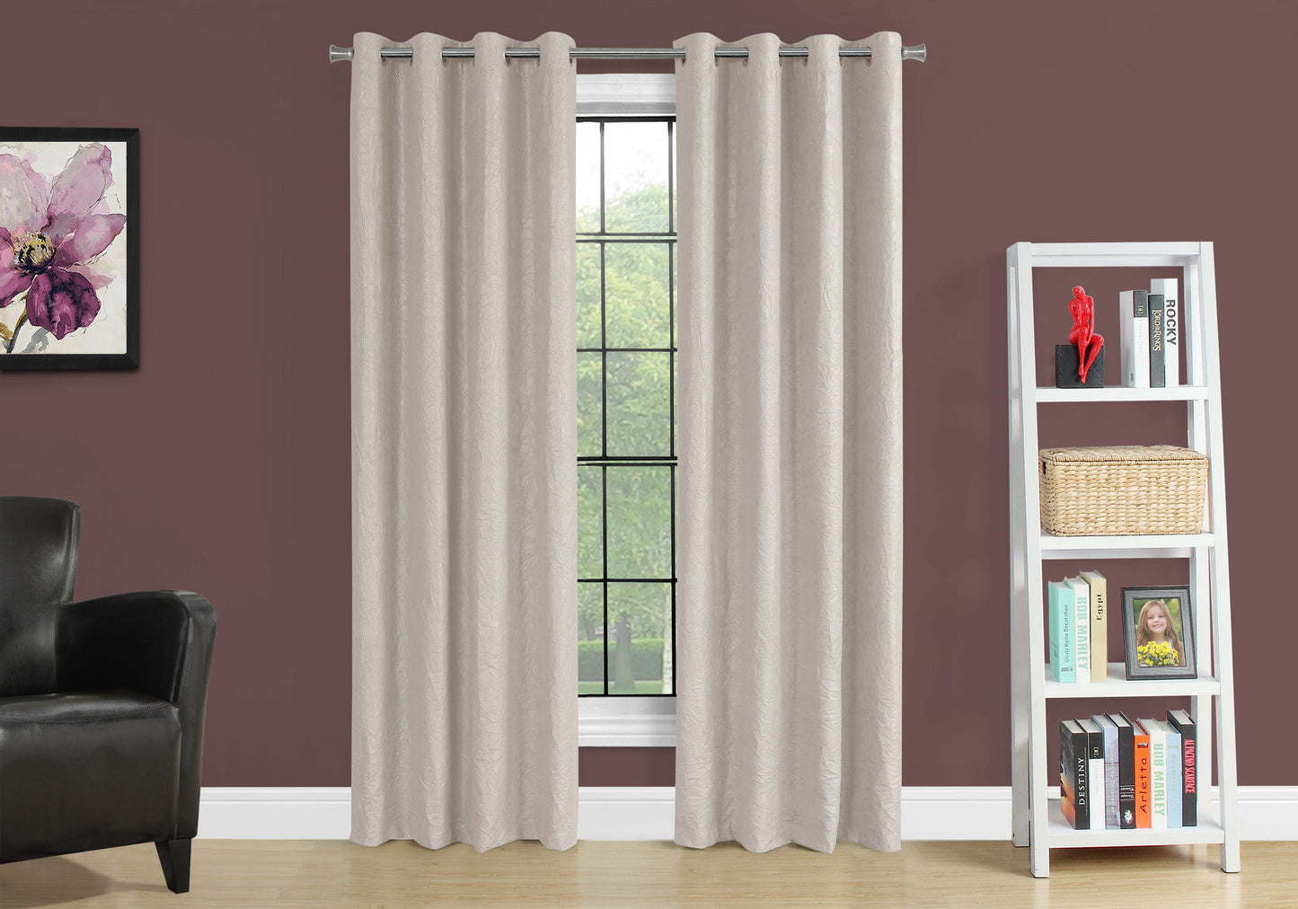 2 Pieces Set, Curtain Panel, Room Darkening, Grommet, Contemporary & Modern 8th Street