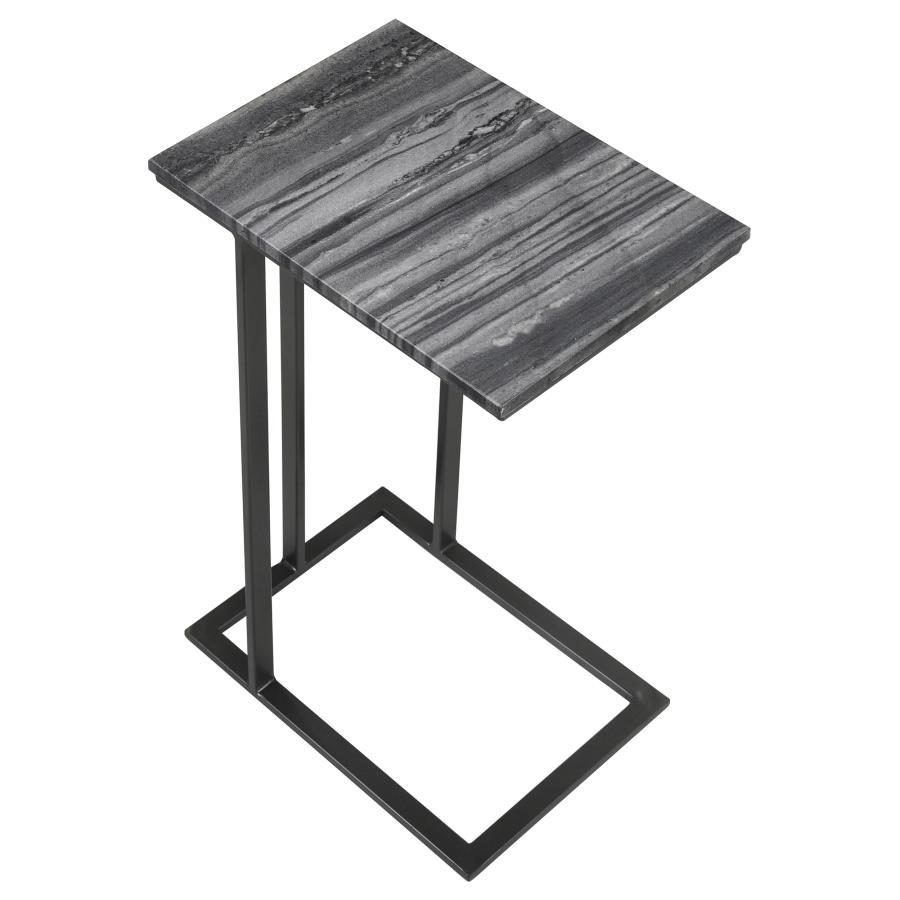 Vicente - Marble Top C-Shaped Sofa Side Table CoasterEssence