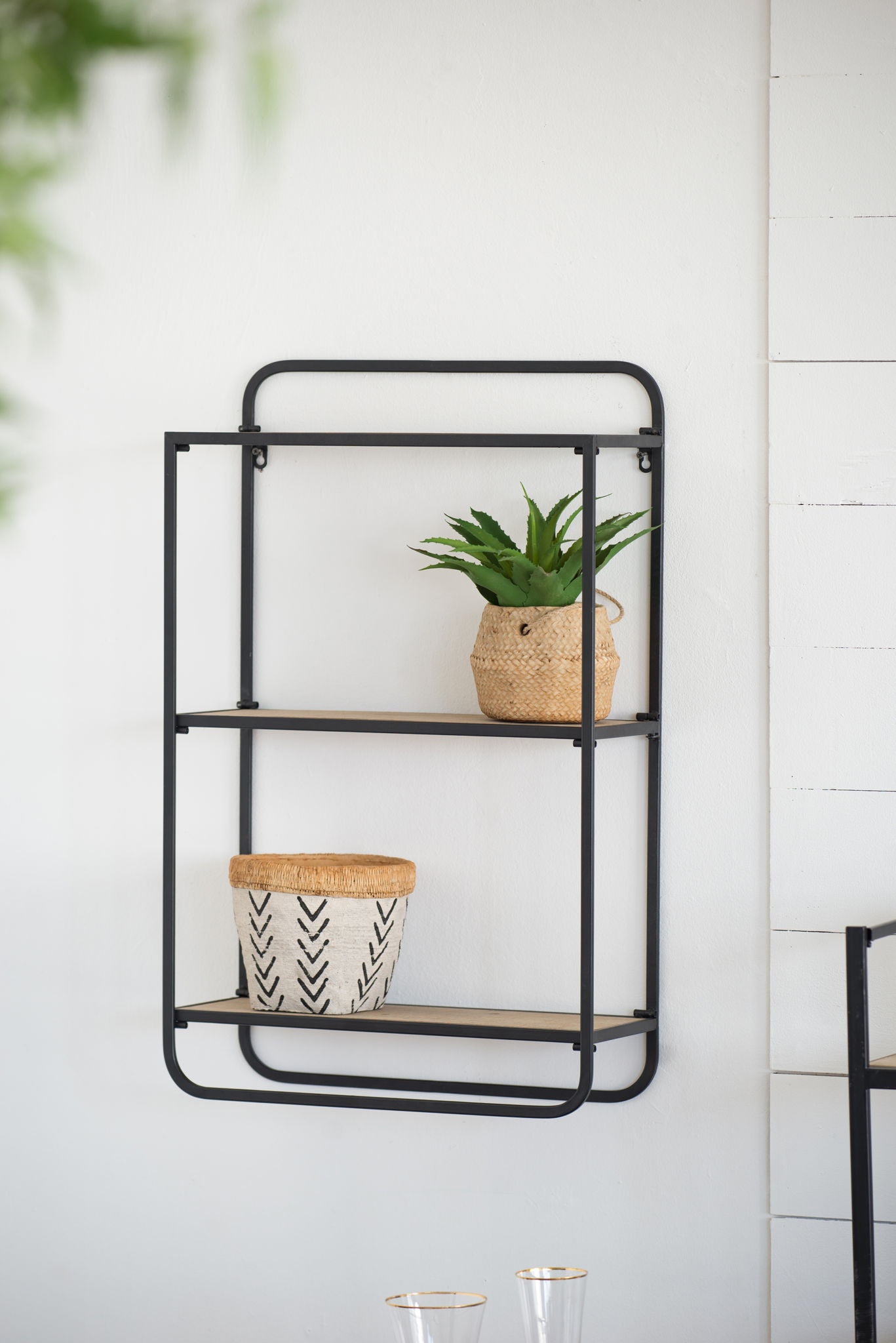 Wall Shelf - Black Brown Daily Nest