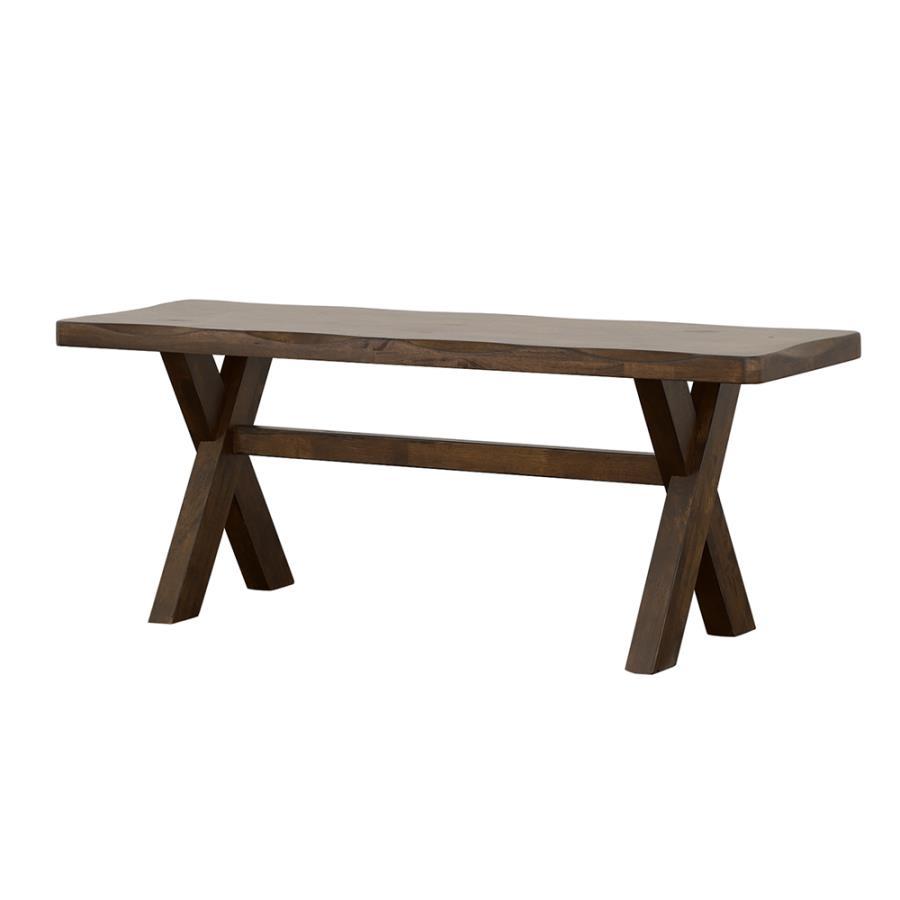 Alston - Wood Dining Bench - Knotty Nutmeg CoasterEveryday