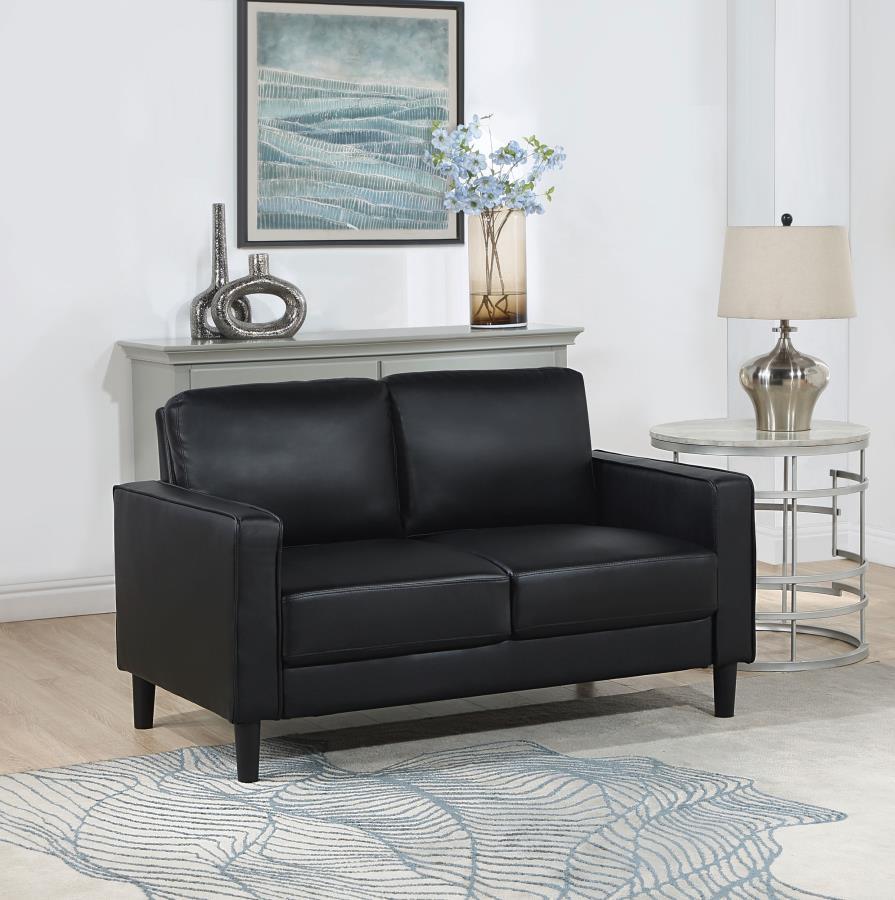 Ruth - Upholstered Track Arm Loveseat Coaster Fine Furniture