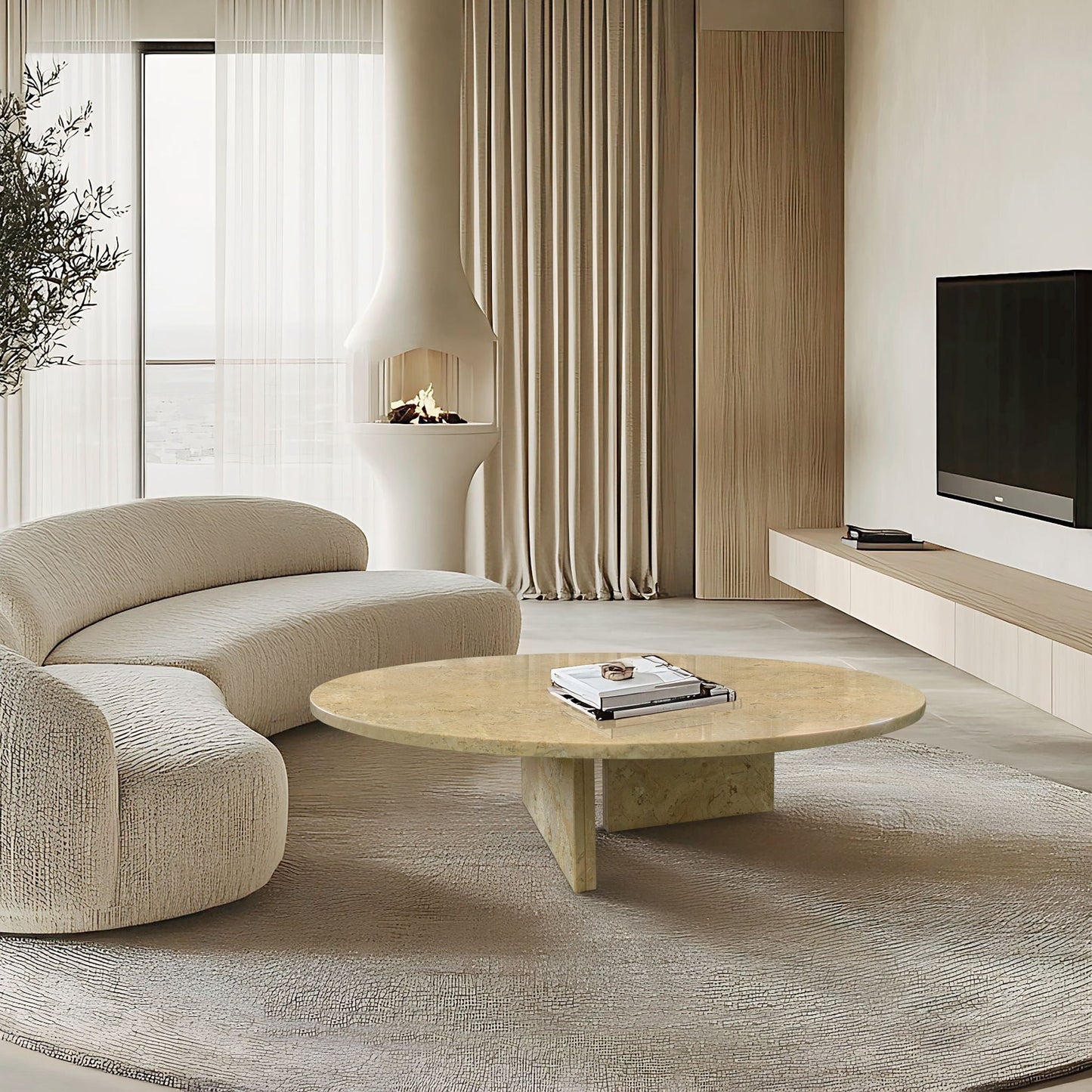 Luxury Coffee Table With Unique Veining, Unique Stone Design Home Essentials