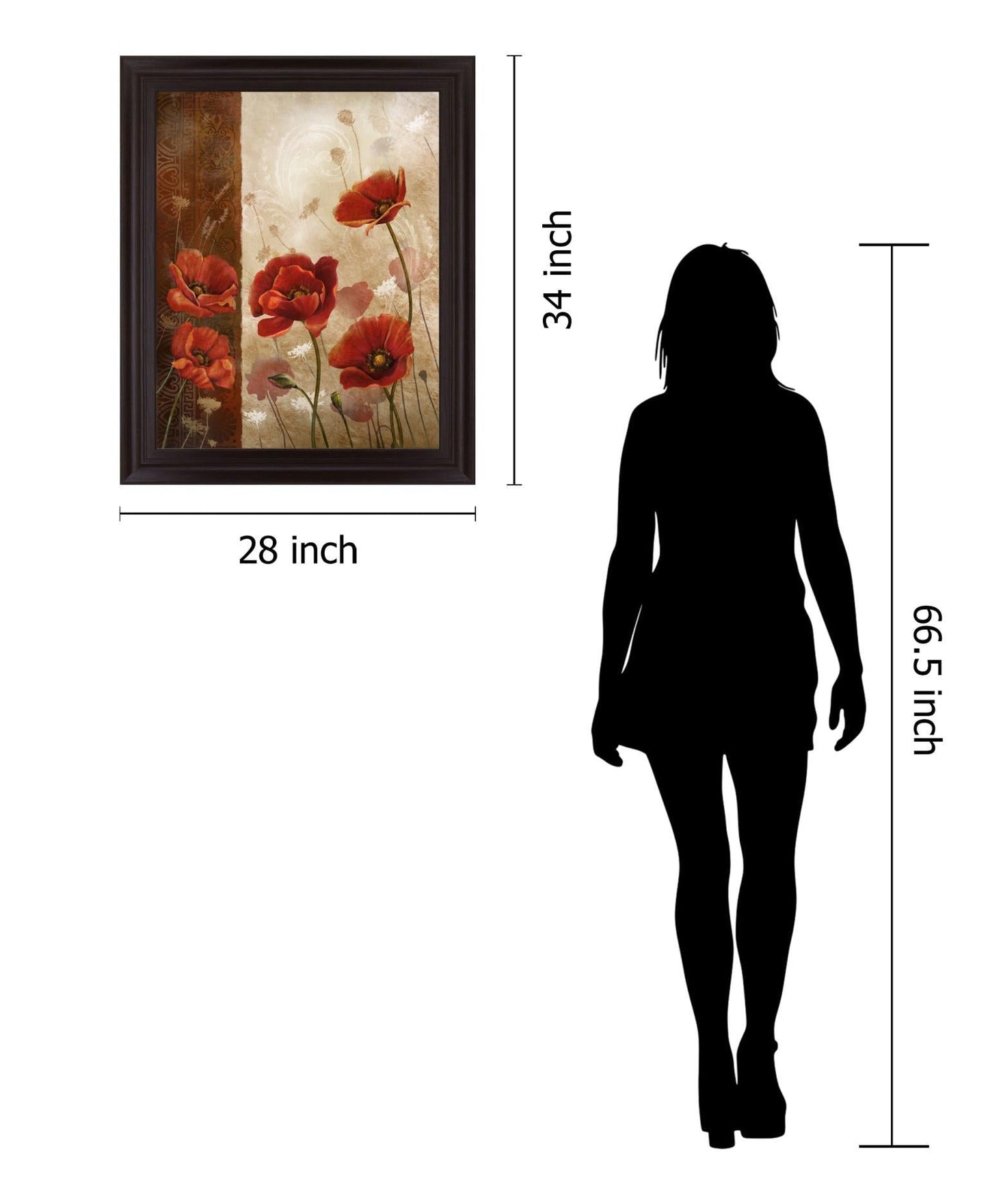 Crimson Solstice - 28" x 34" Framed Wall Art Classy Art
