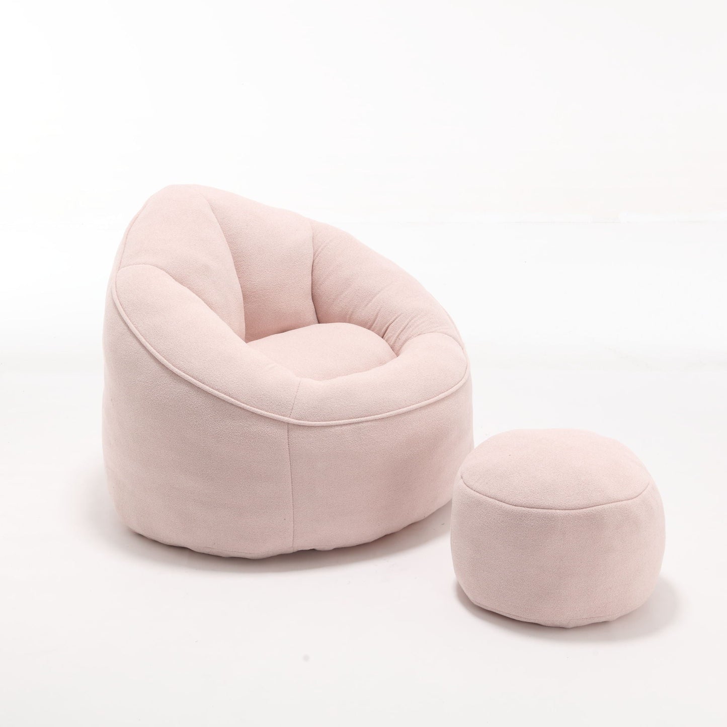 Bedding Bean Bag Sofa Chair High Pressure Foam With Footrest Home Essentials