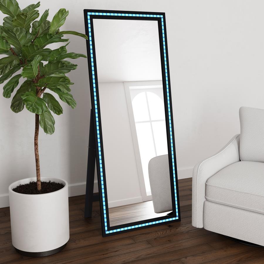Windrose - Tempered LED Standing Mirror Coaster Fine Furniture