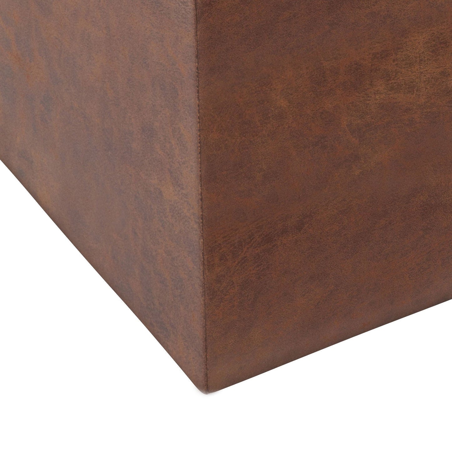Rockwood - Upholstered Cube Storage Ottoman With Tray Simpli-Home