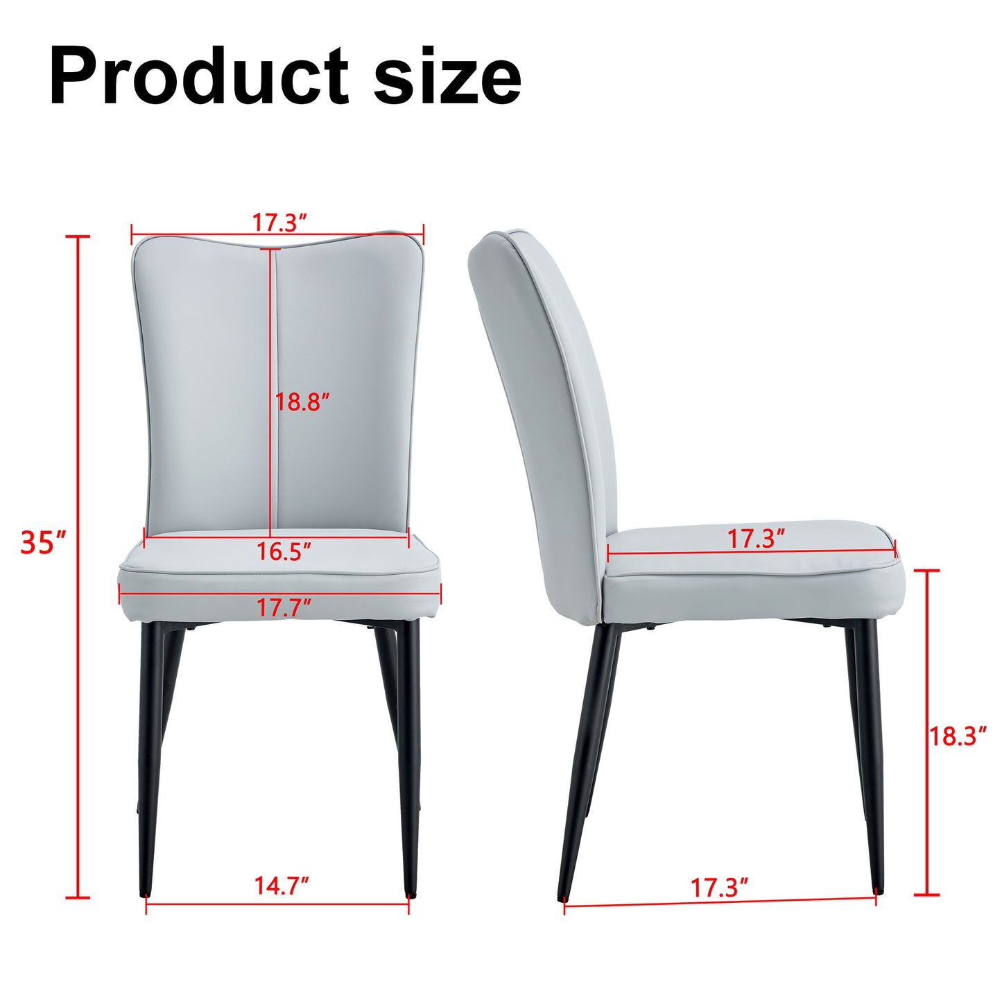 Modern Minimalist Dining Chairs (Set of 2) Home Essentials