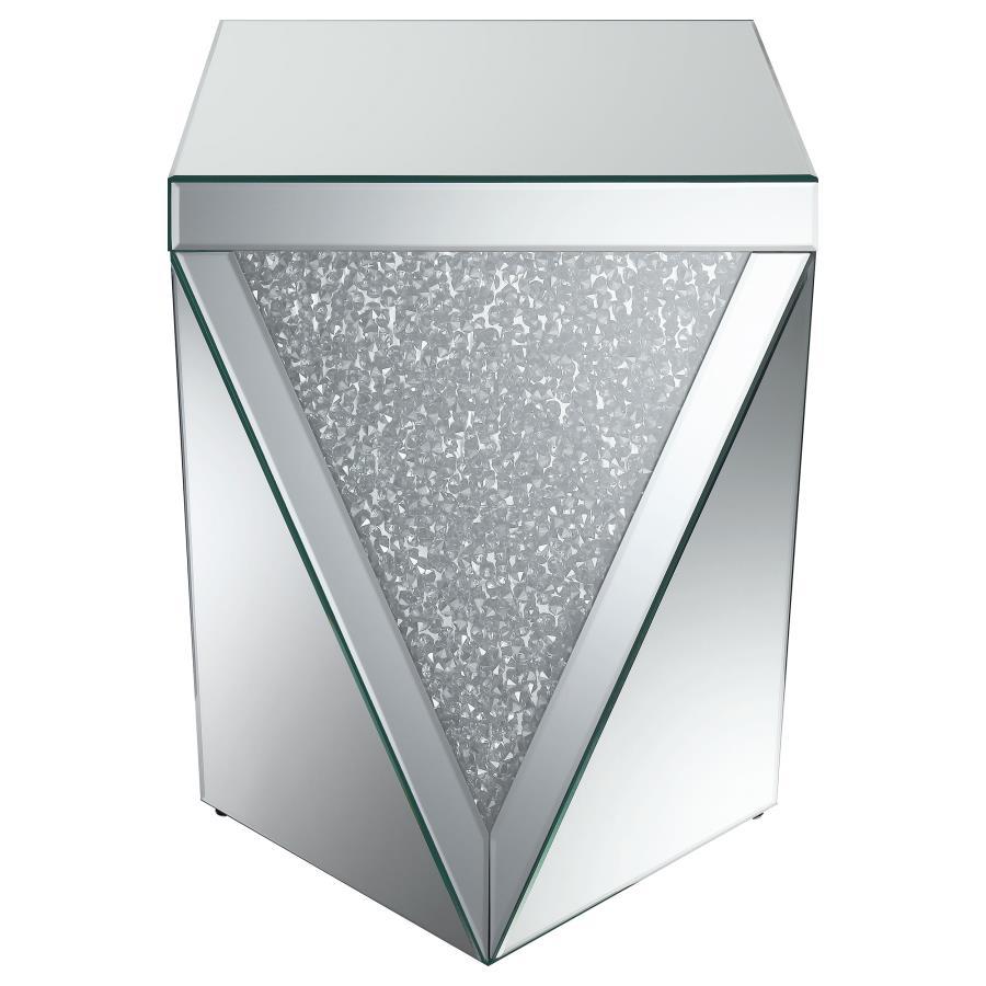 Amore - Square Mirrored Acrylic Crystal Table CoasterElevations