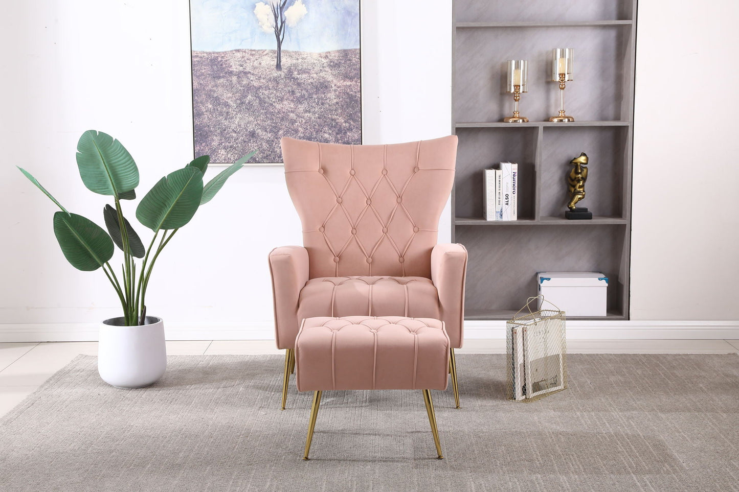Accent Chair With Ottoman, Comfy Armchair For Living Room Home Essentials