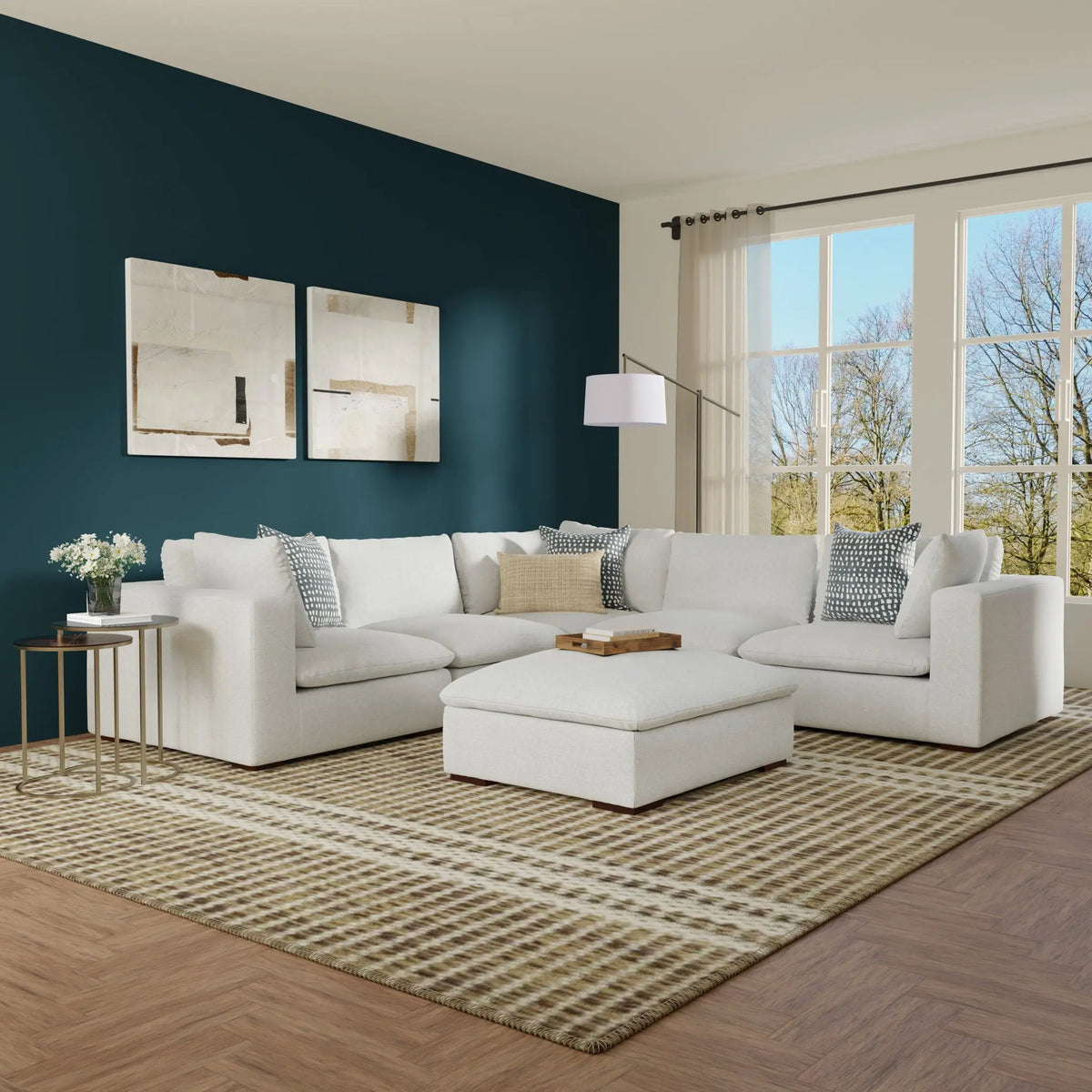 Jasmine - Left Arm Sofa Module - Gray Simpli-Home