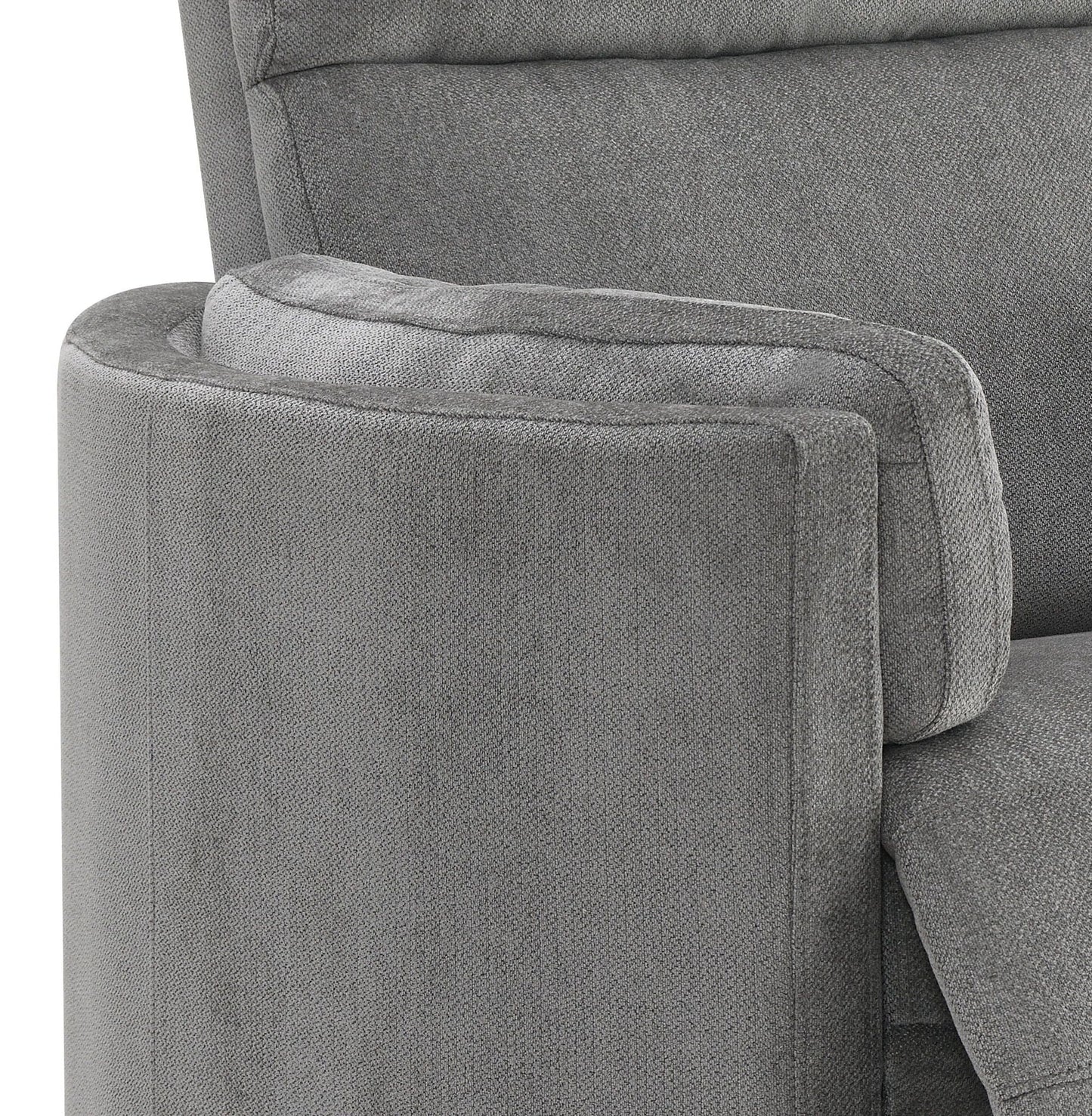 Sagen - Chenille Glider Recliner With Swivel Acme