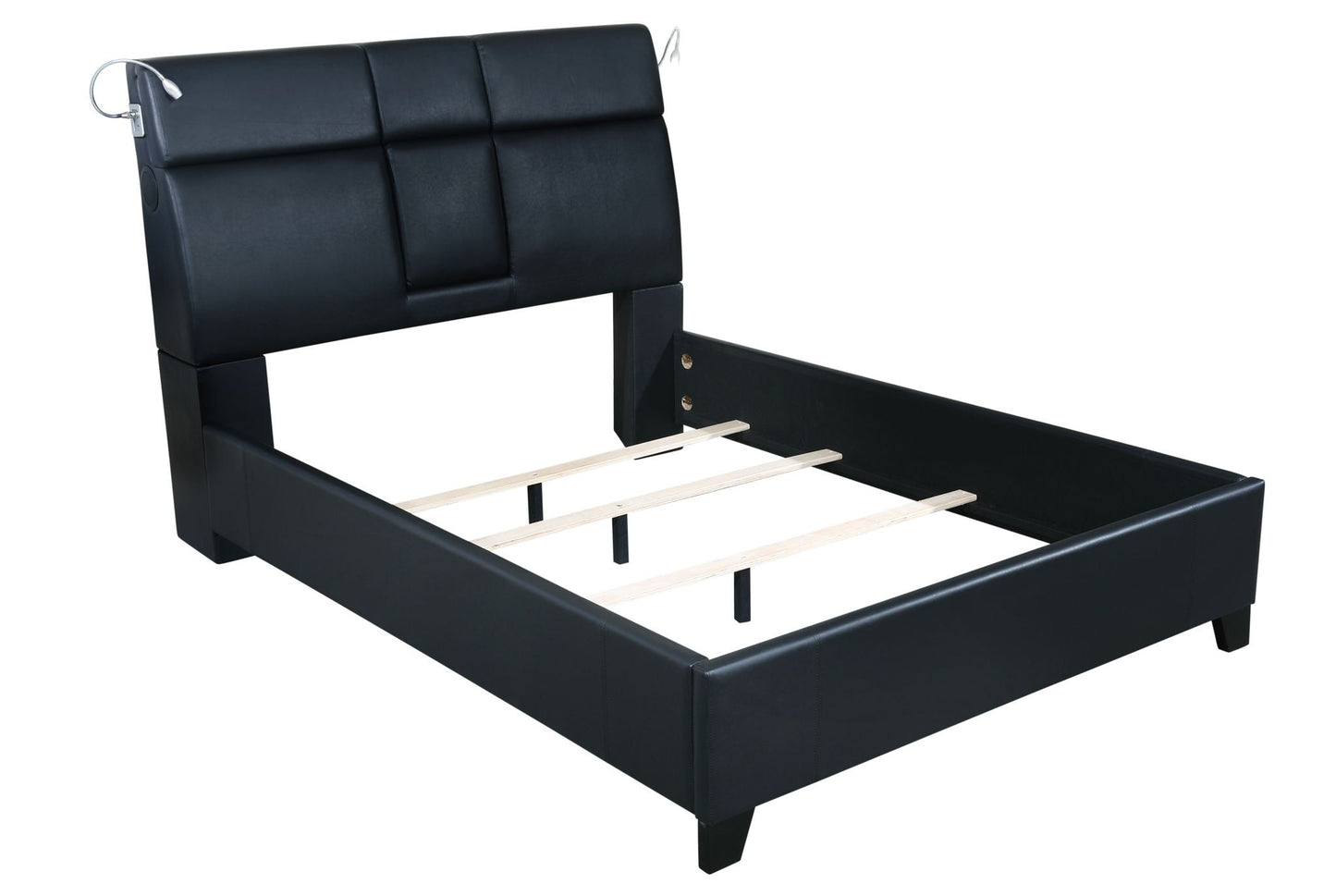 Music Bed Touch Lighting Bluetooth Sound Beverage Tray Bernards Furniture
