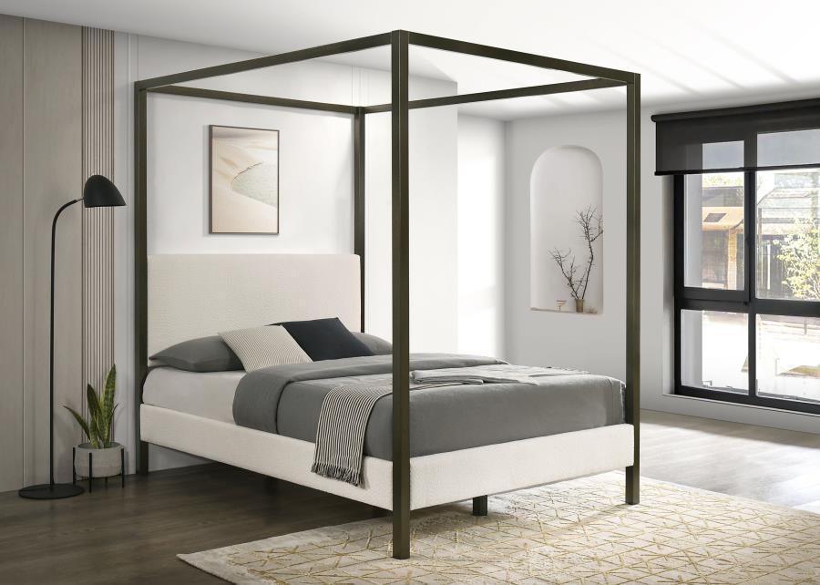 Monroe - Upholstered Canopy Bed Coaster Fine Furniture