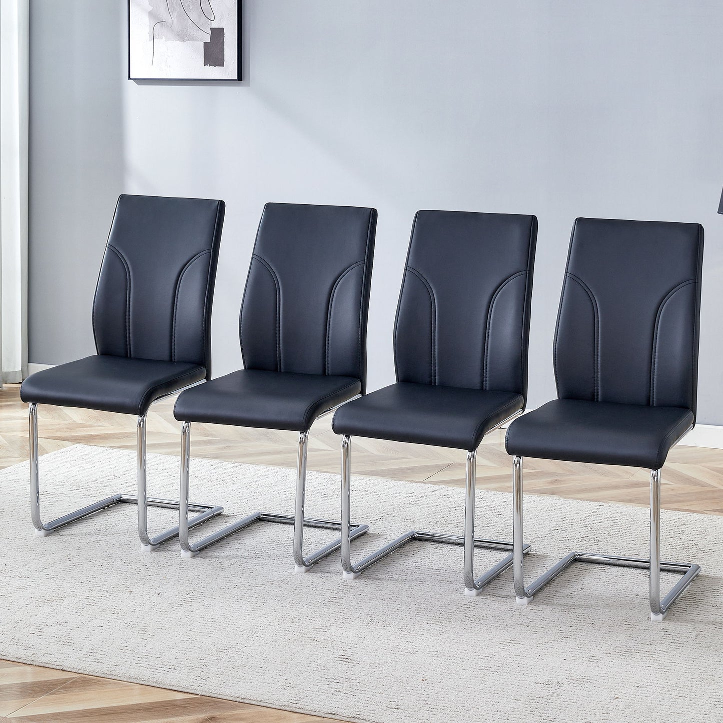 Modern Dining Chairs With High Backrest And Sturdy Legs Home Essentials