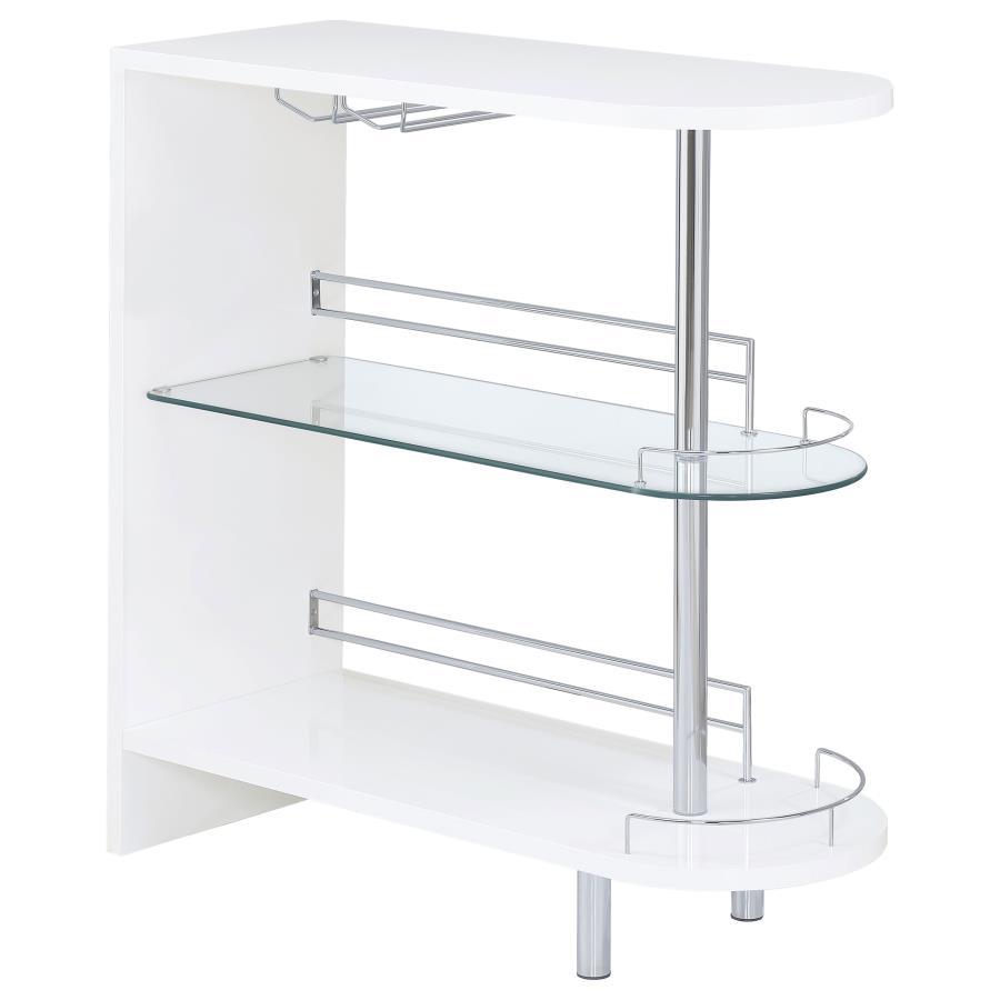Adolfo - Rectangular 2-Tier Home Bar Table CoasterEssence