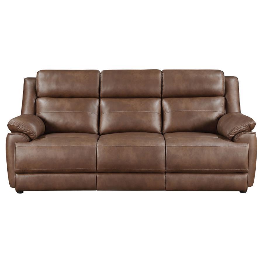 Ellington - Upholstered Padded Arm Sofa - Dark Brown Coaster Fine Furniture