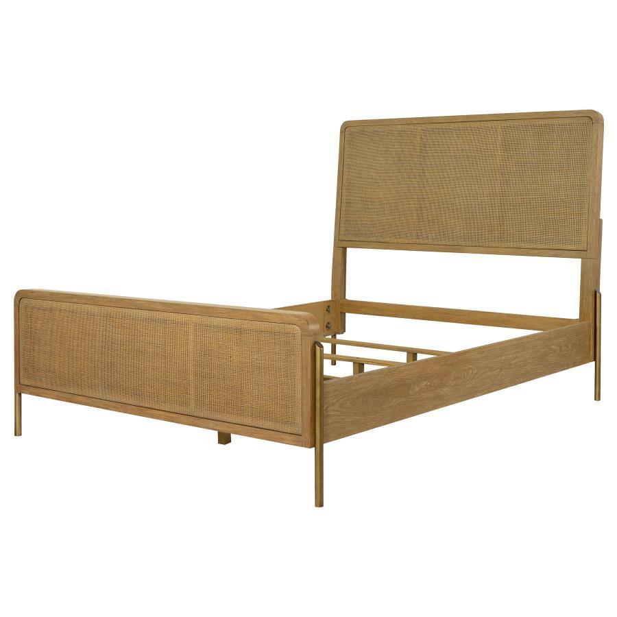 Arini - Rattan Panel Bed CoasterElevations