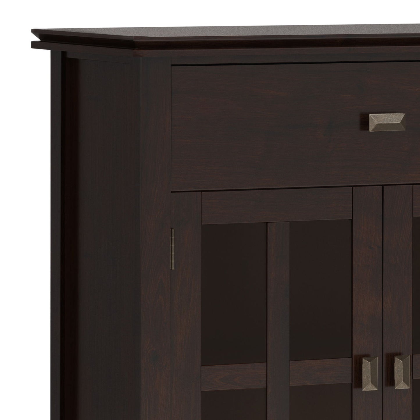 Artisan - Large 4 Door Sideboard Buffet - Dark Chestnut Brown Simpli-Home