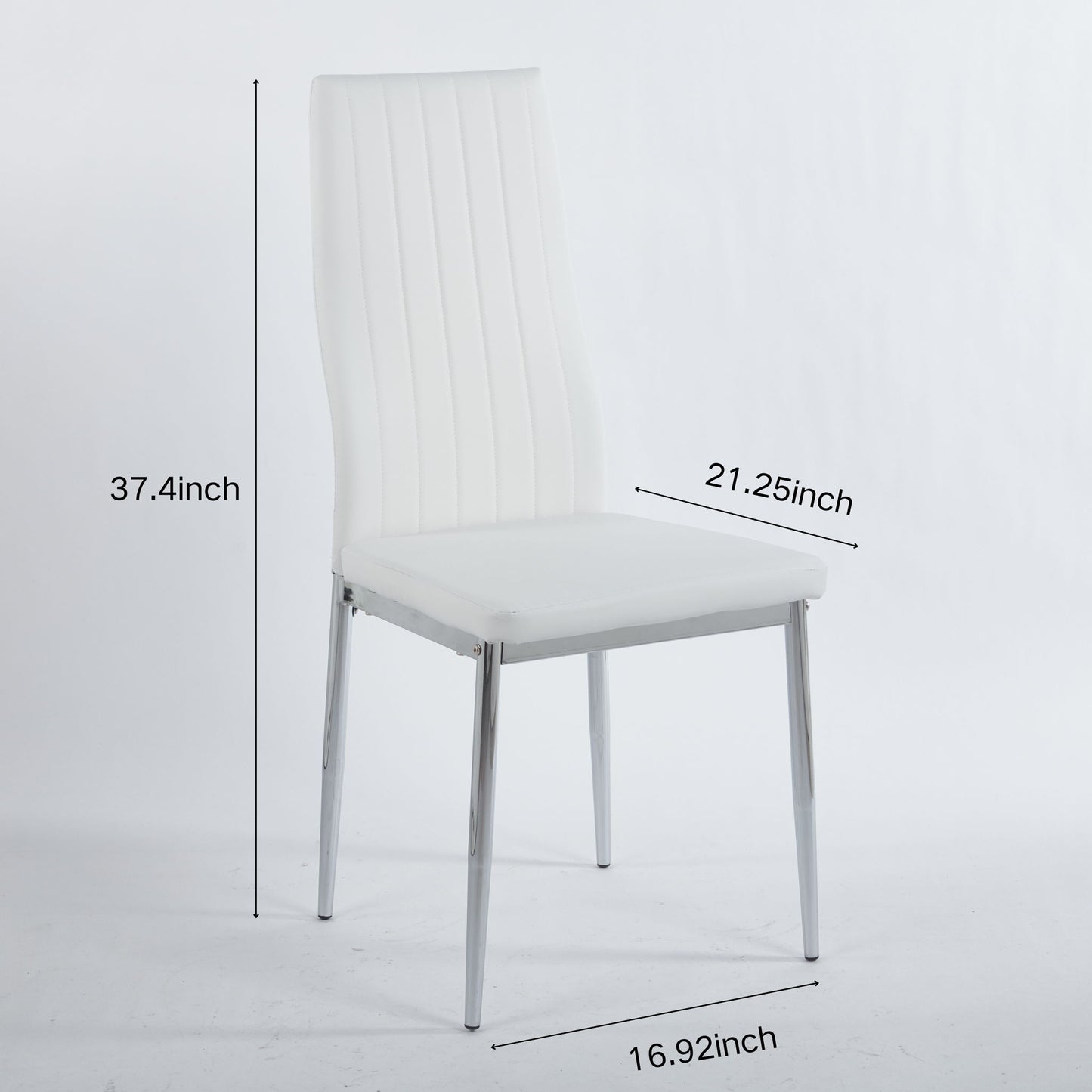 Chrome Leg Dining Chair (Set of 4) Home Essentials