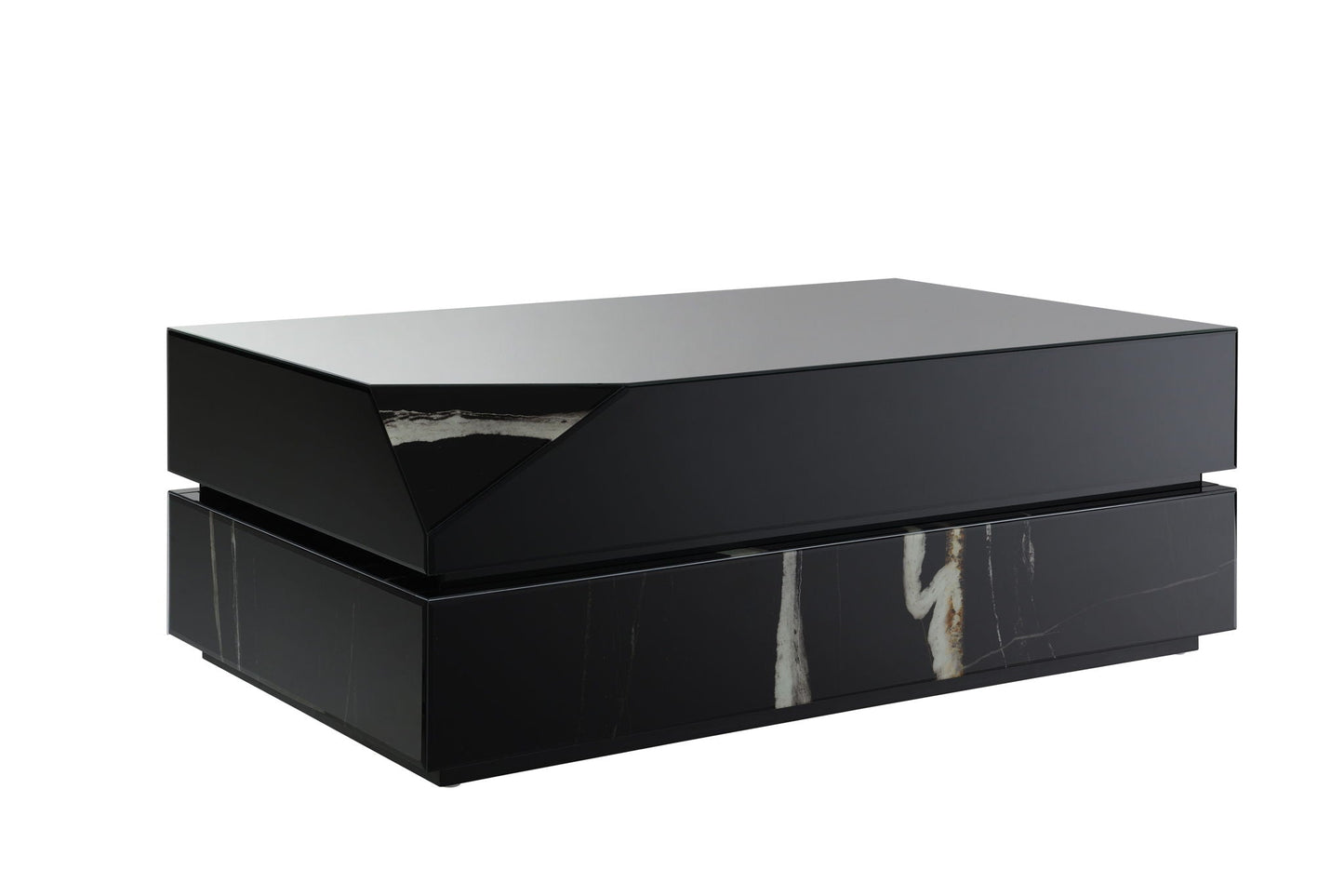Wenona - Mirrored Coffee Table - Black Acme