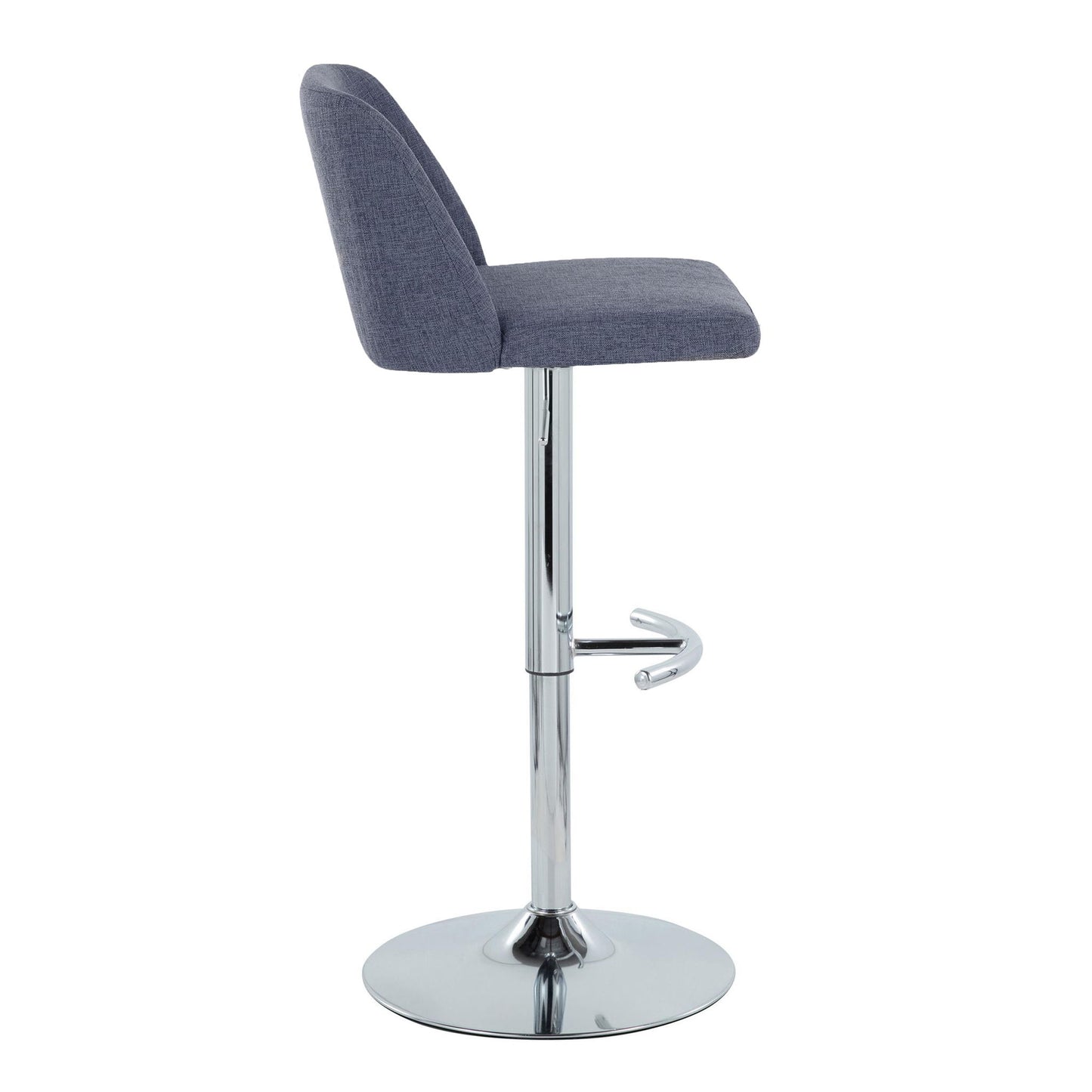 Toriano - Contemporary Adjustable Barstool With Swivel & Rounded T Footrest (Set of 2) Lumi Source