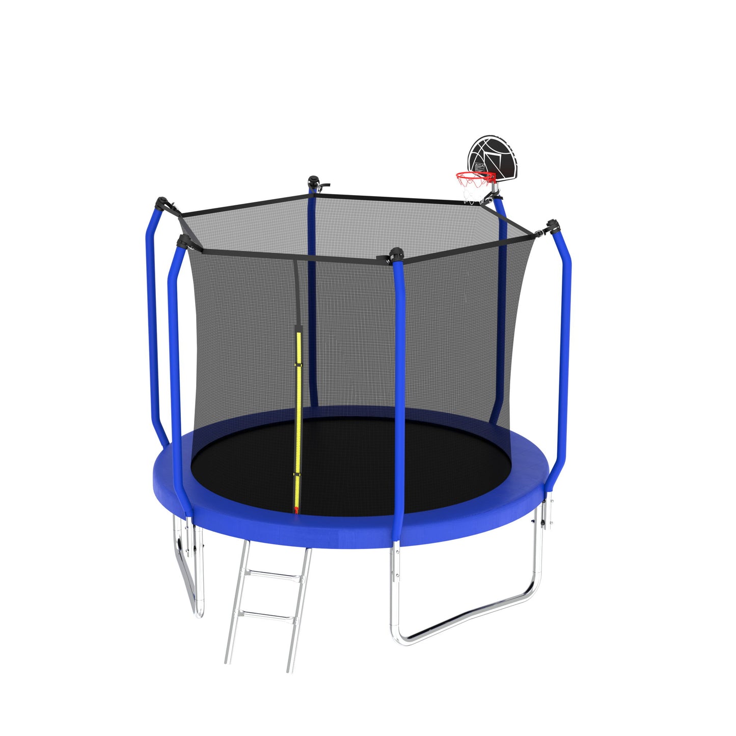 Trampoline With Basketball Hoop, Astm Approved Reinforced Type Outdoor Trampoline With Enclosure Net Daily Nest