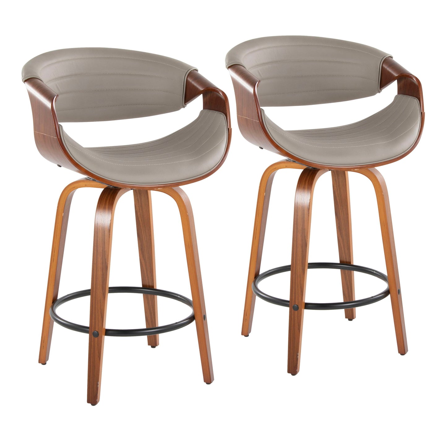 Symphony - Mid Century Stylish Design Modern Counter Stool (Set of 2) Lumi Source