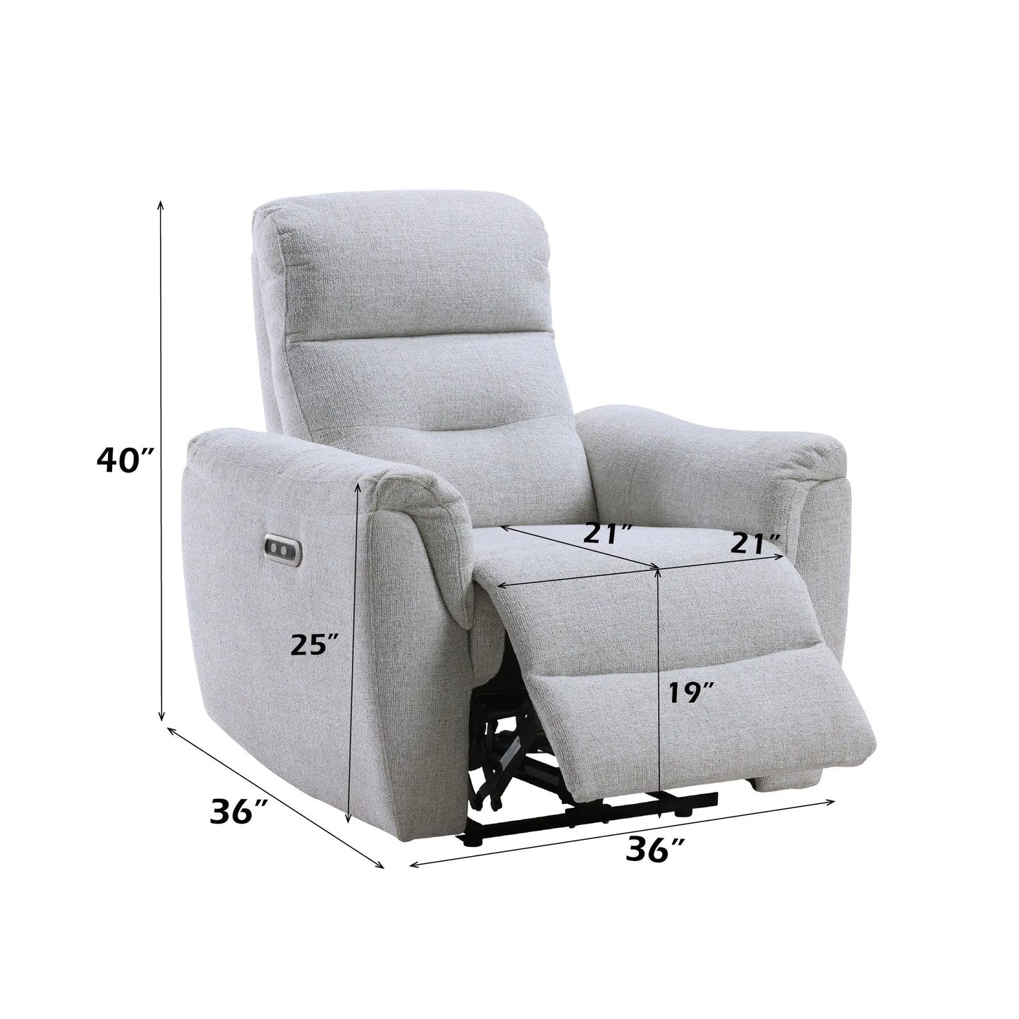 Eastre - Power Motion Recliner With USB Port - Gray Acme