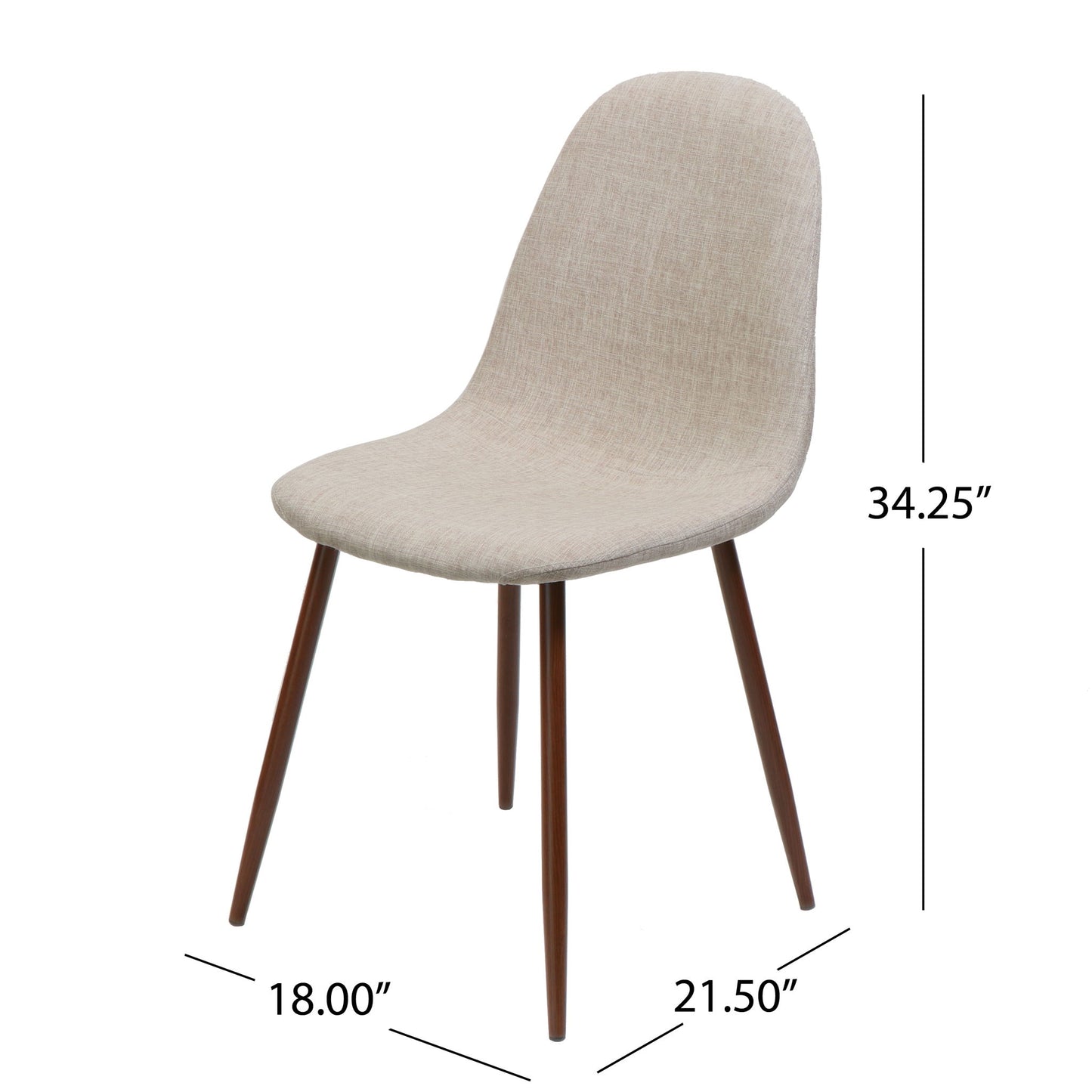 Elegant Dining Chair Set With Fabric Noble House