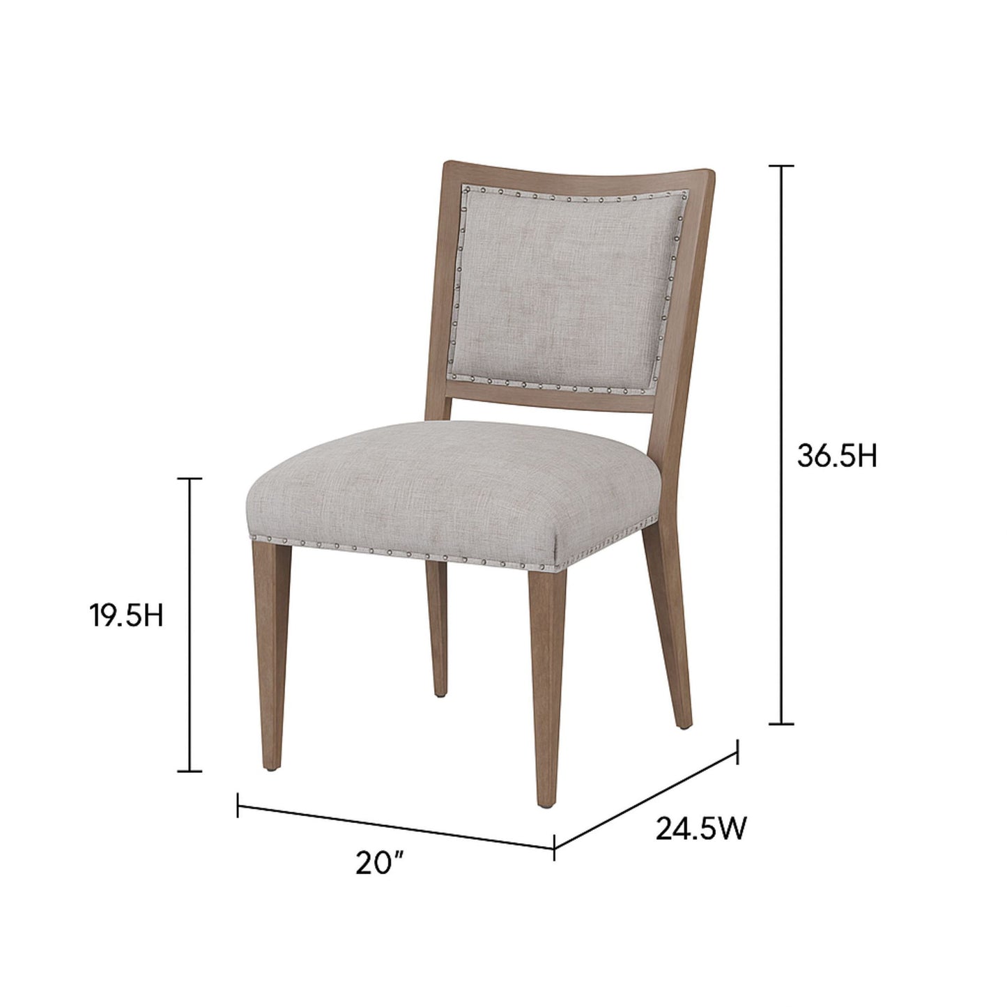 Oversized Side Dining Chair (Set of 2) - Sand Bernards Furniture