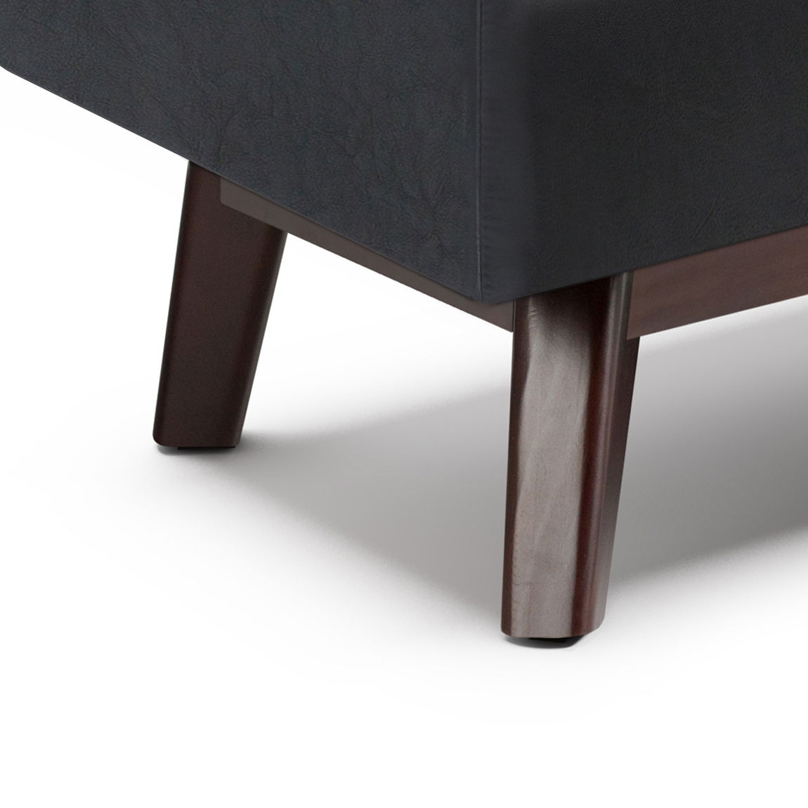 Owen - Rectangular Storage Ottoman - Midnight Black Simpli-Home