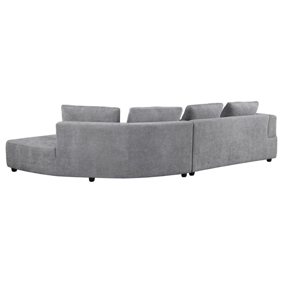 Toscano - Upholstered Sectional Sofa - Gray Coaster Fine Furniture