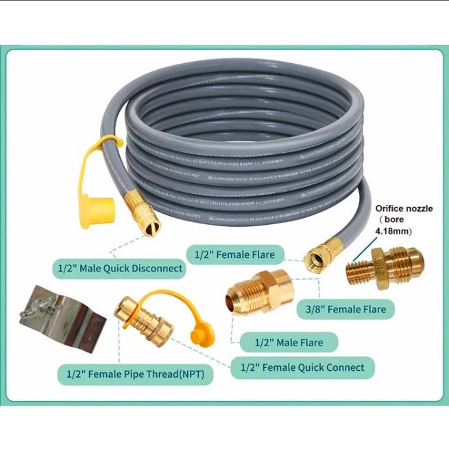 Fire Pit Gas Conversion Kit - Gray LSI Patio Furniture