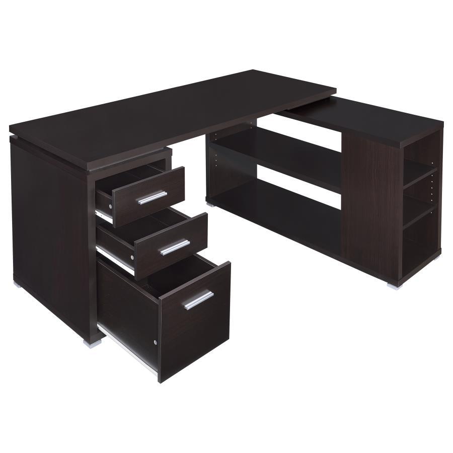 Yvette - 3-Drawer L-Shape Computer Desk CoasterEveryday