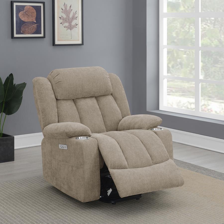 Houston - Upholstered Power Lift Recliner Chair CoasterEveryday